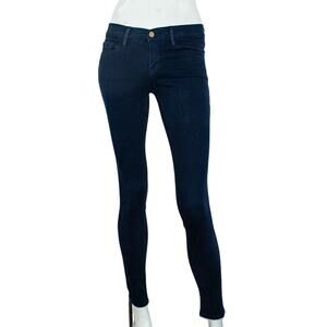 Frame Denim Women's Le Skinny de Jeanne Jeans Deep Blue Dive Size 25